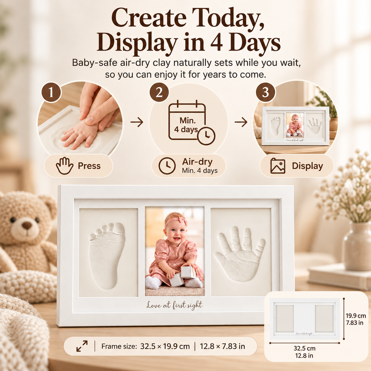 Handprint & Pawprint Keepsake Frame